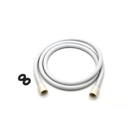 Westbrass 72" Extra Long SuperFlex Shower Hose, White Finish D355P-WH